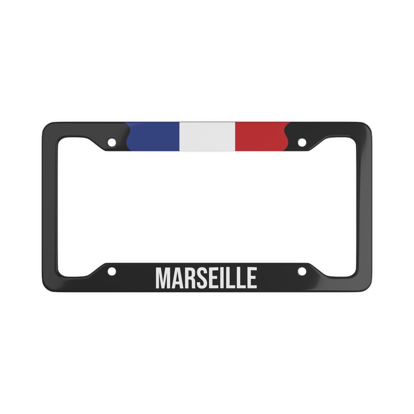 Marseille France Flag Car Plate Frame