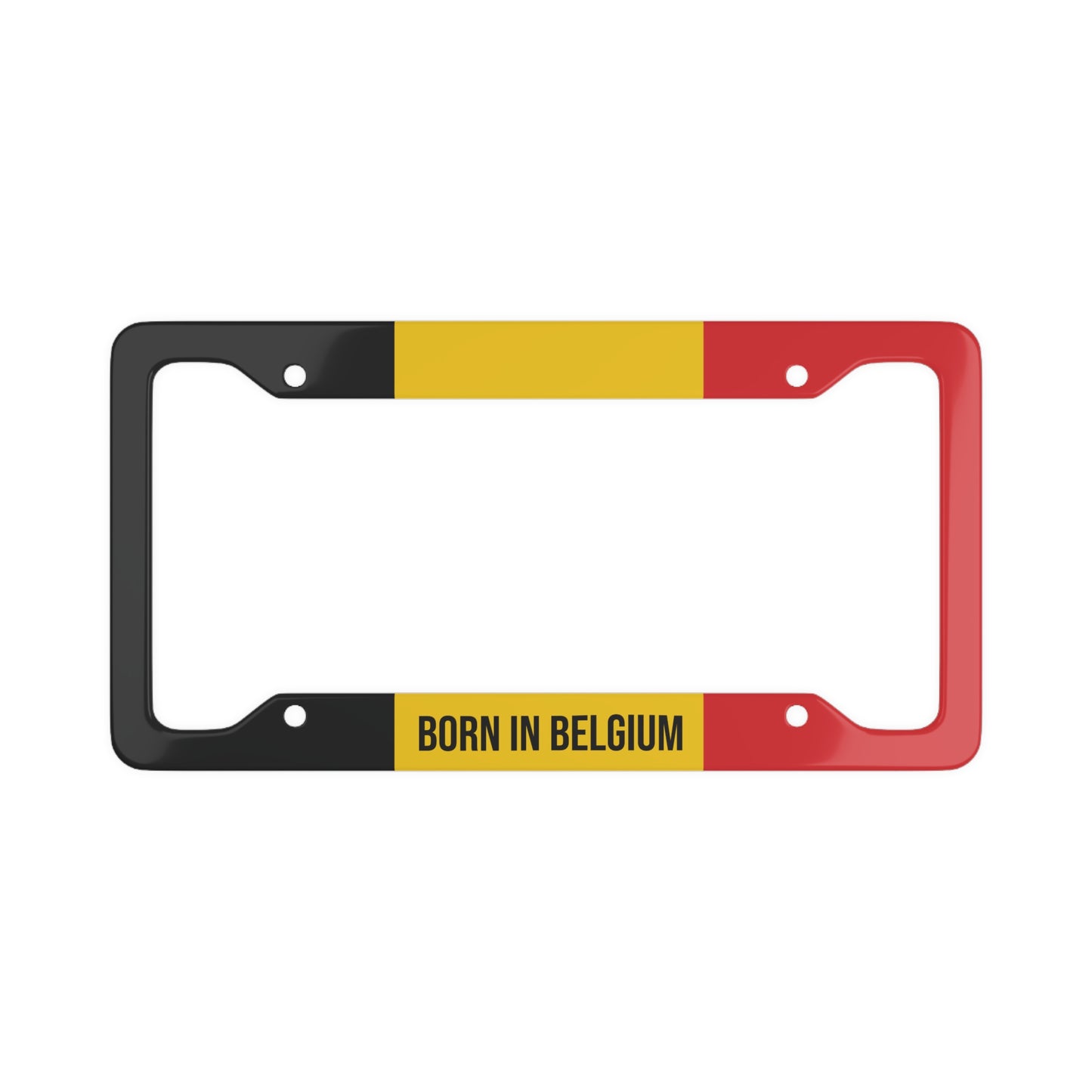 Born in Belgium Flag Car Plate Frame