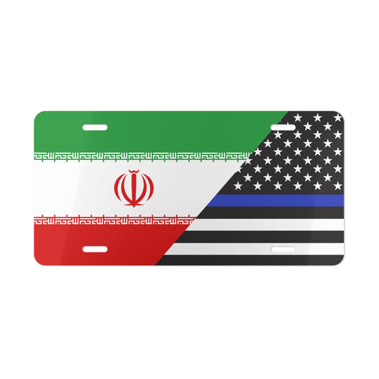 Iran Support Police Flag Vanity Plate