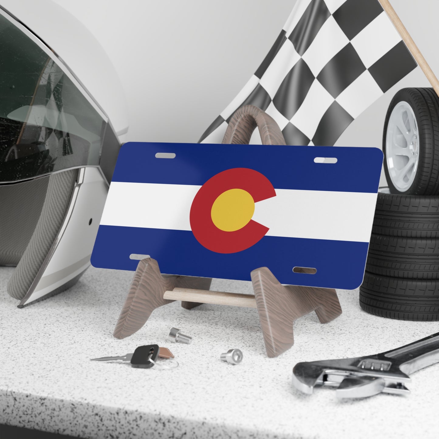 Colorado State Flag, USA Vanity Plate