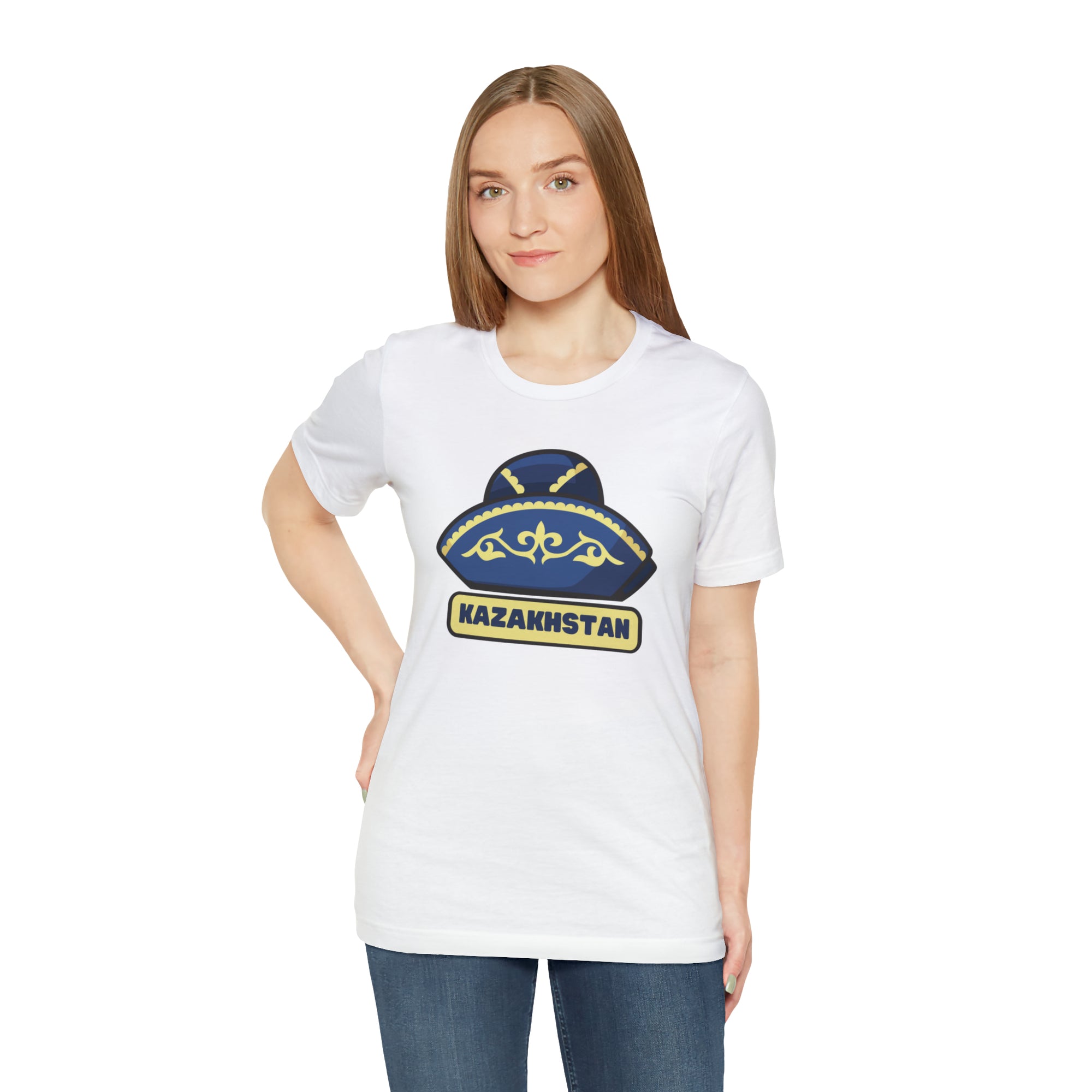 Kazakhstan Traditional Hat Unisex Jersey Short Sleeve Tee