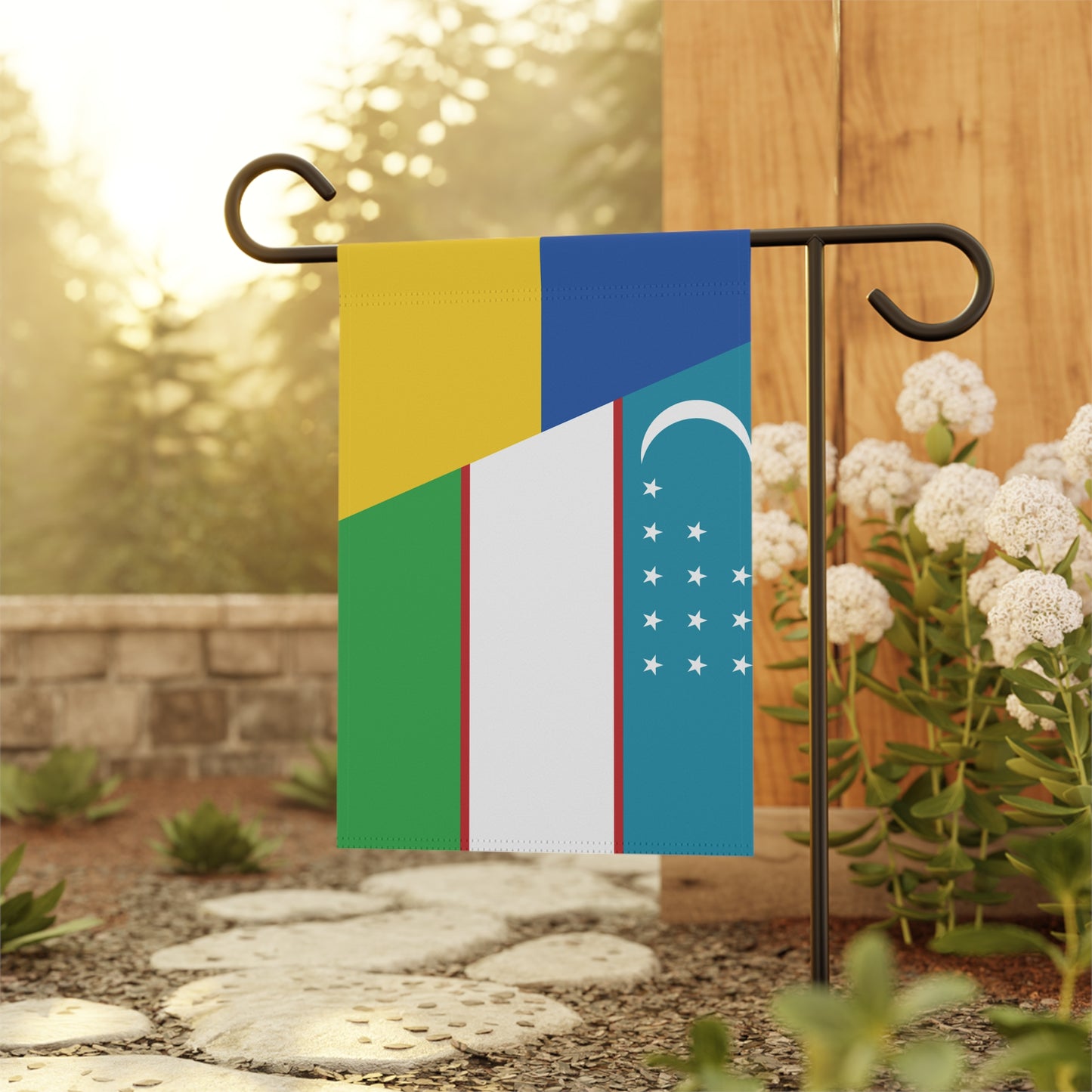 Uzbeks Support Ukraine Flag Garden & House Banner