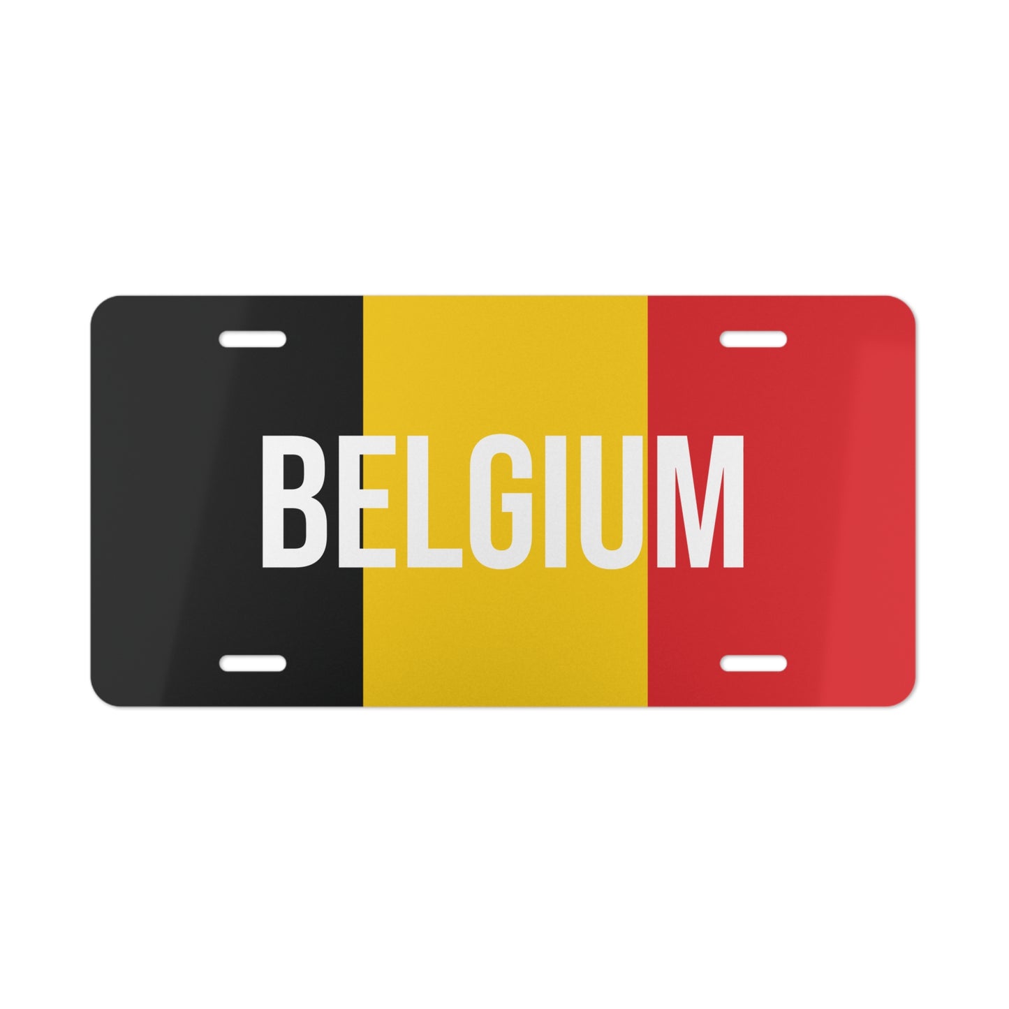 Belgium Country Flag Vanity Plate