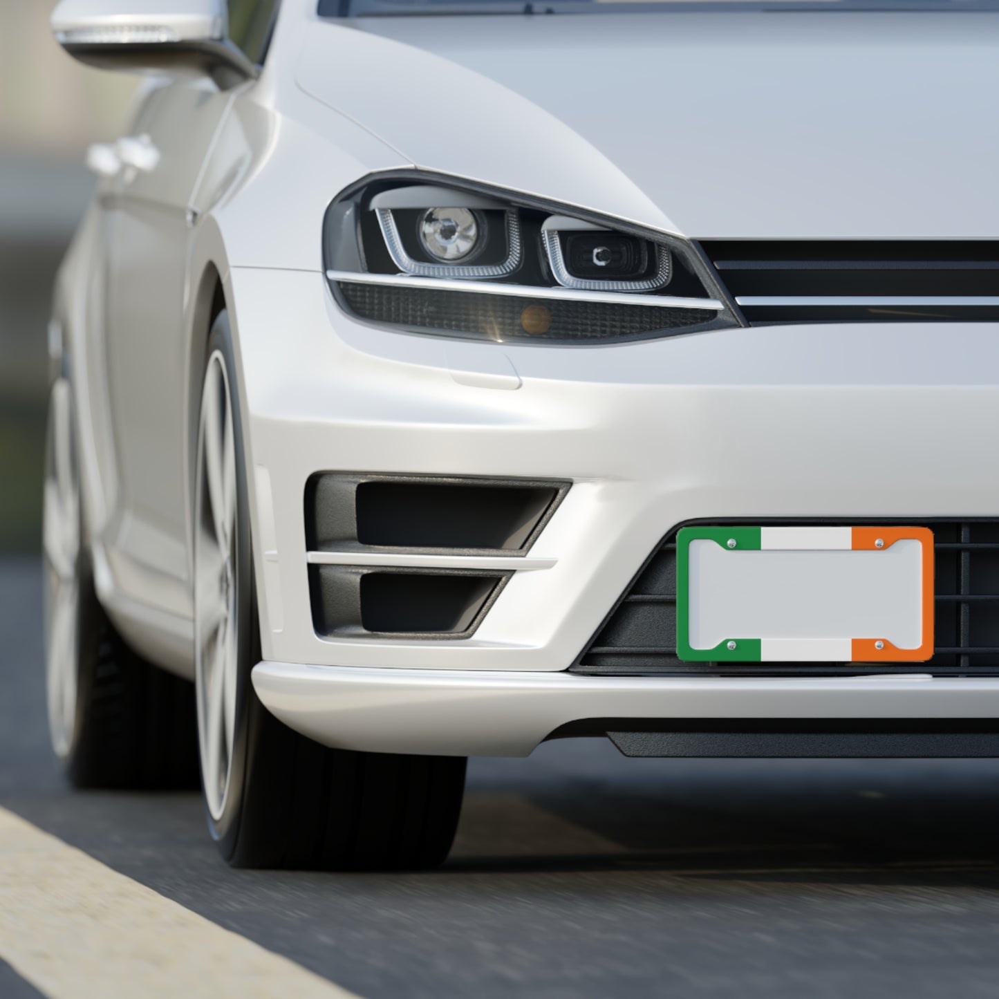 Ireland Flag Plain Car Plate Frame