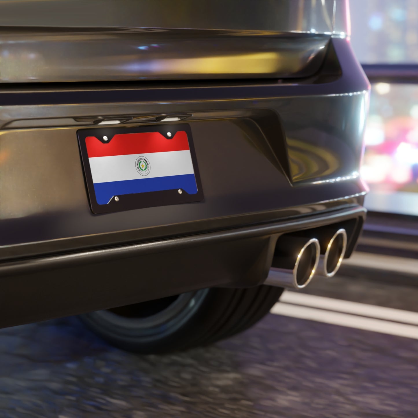 Paraguay Flag Vanity Plate