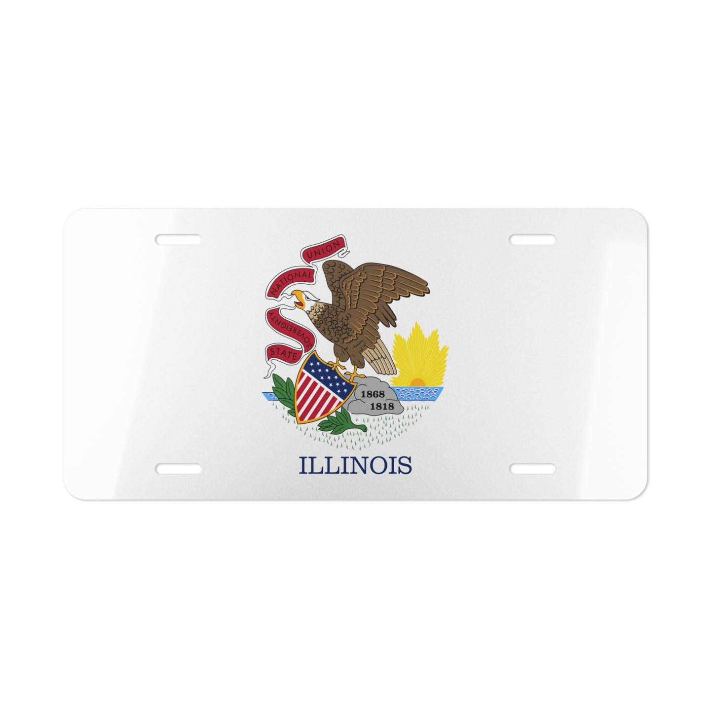 Illinois State Flag, USA Vanity Plate