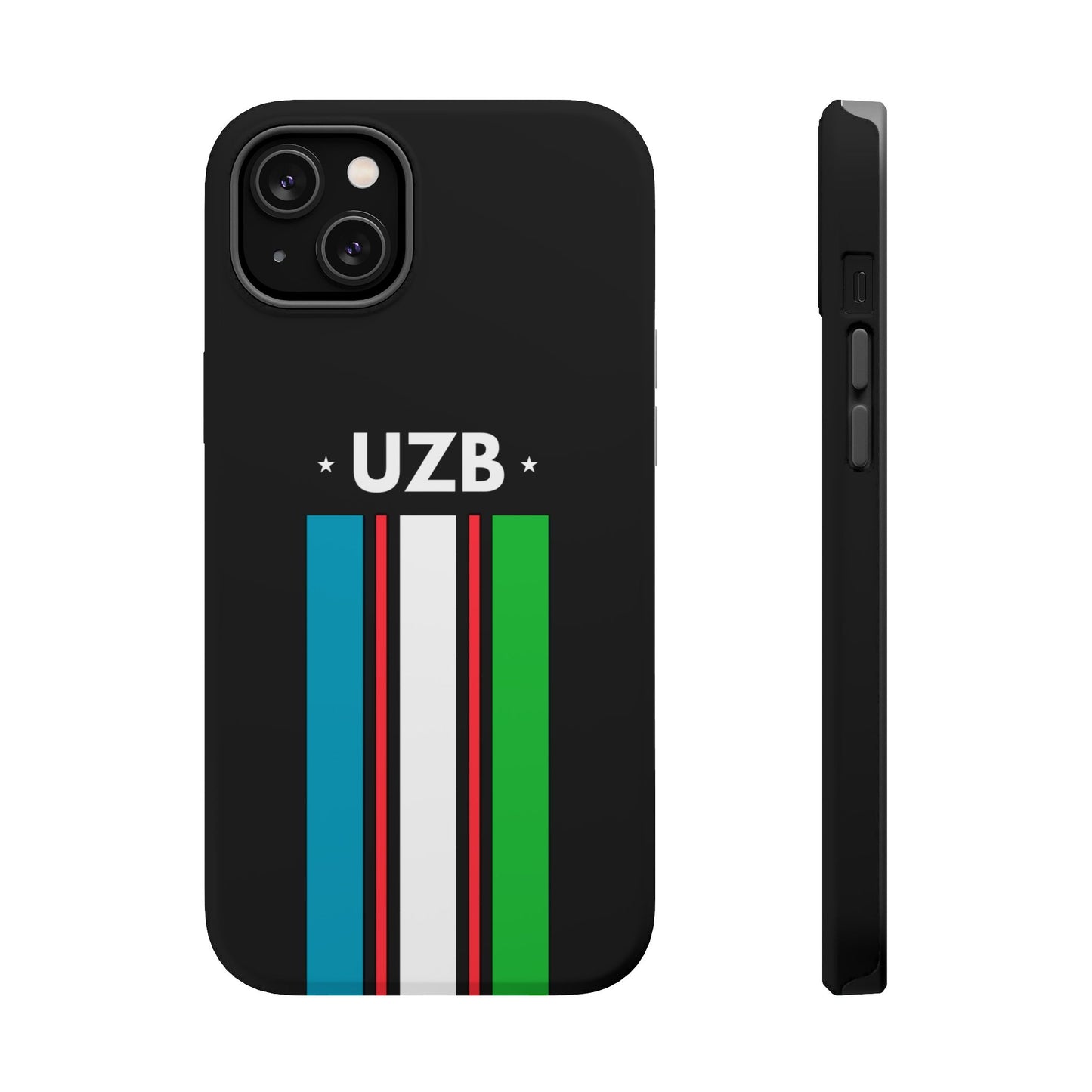 UZB Flag Stripes Phone Case