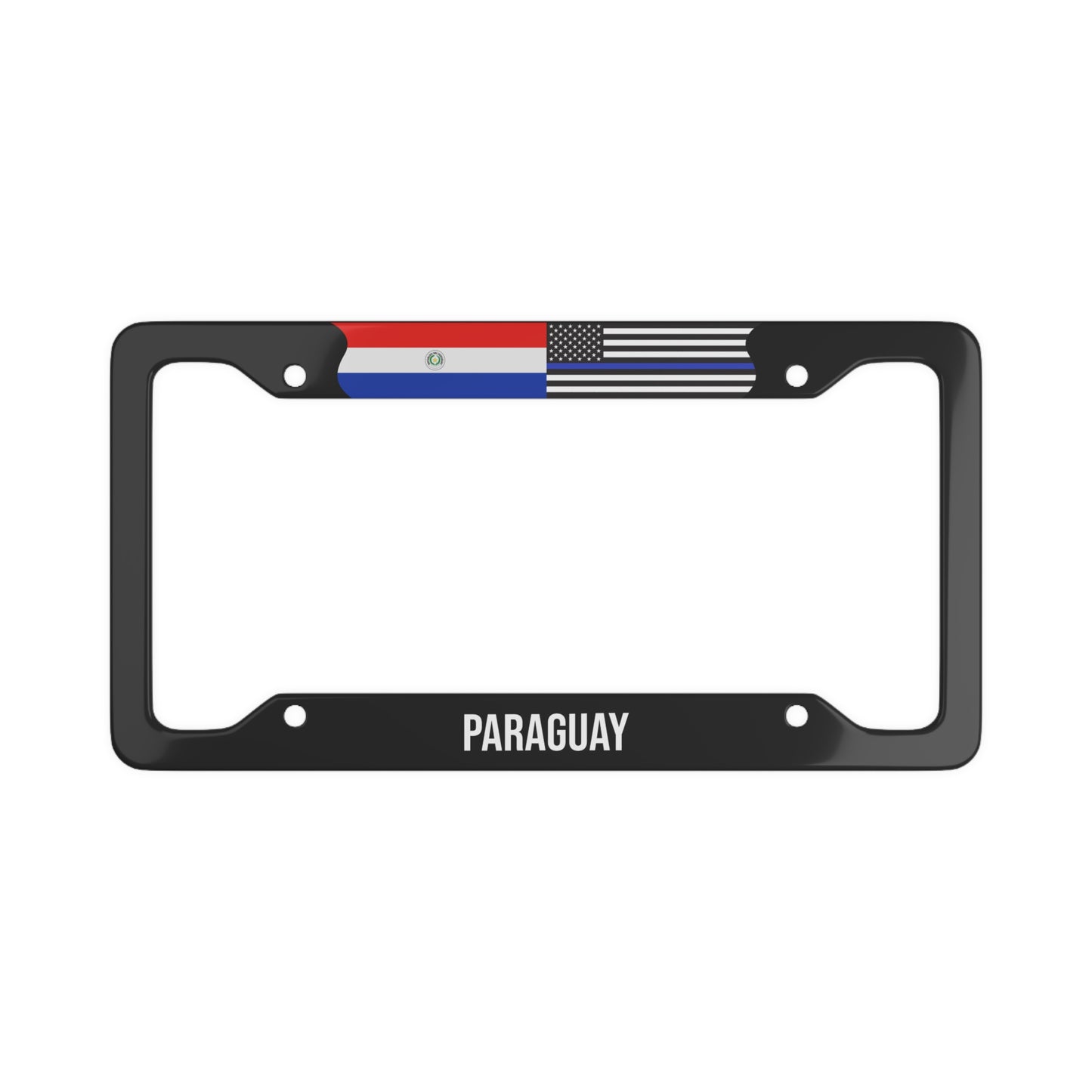 Paraguay Support Police Premium License Plate Frame