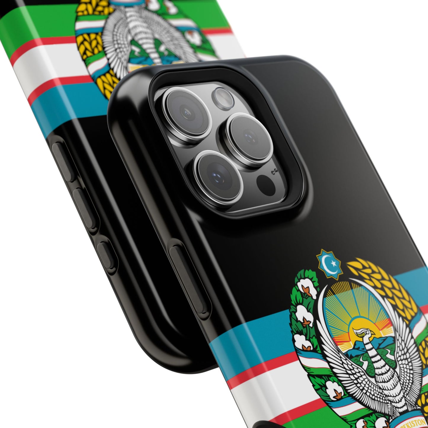 Uzbekistan Flag with Coat of Arms Phone Case