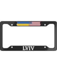 LVIV with flag License Plate Frame