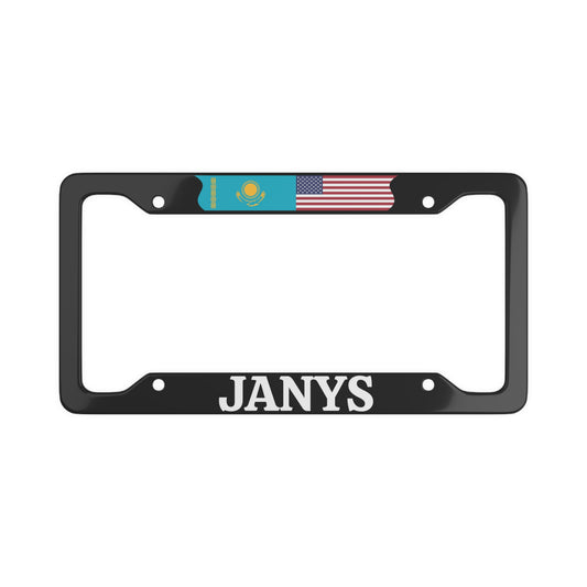 JANYS with flag License Plate Frame