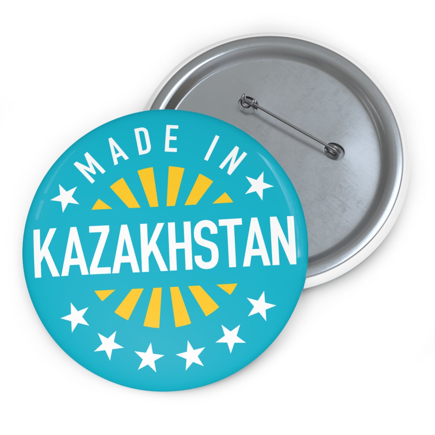 Made in Kazakhstan Pin Buttons