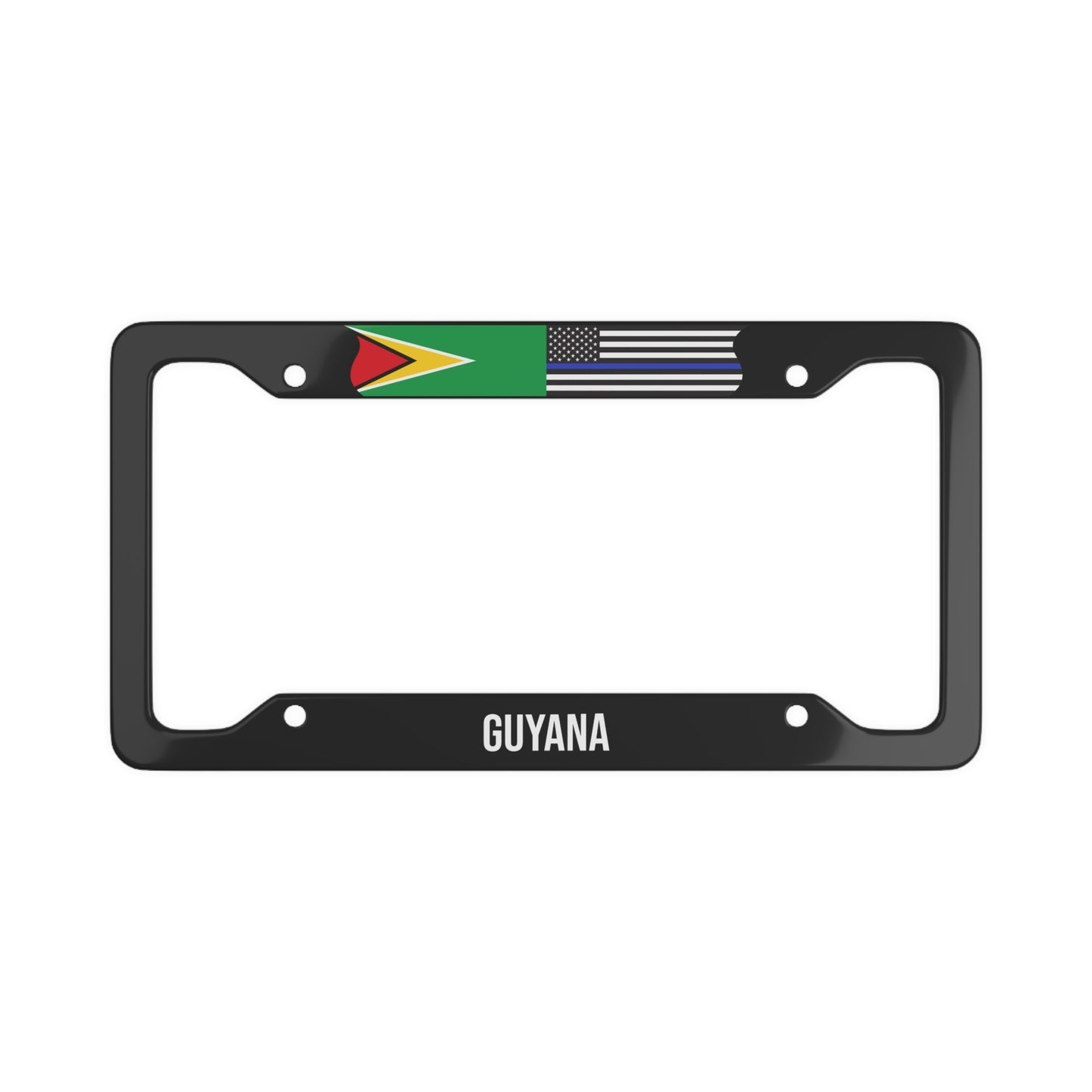 Guyana Support Police Premium License Plate Frame