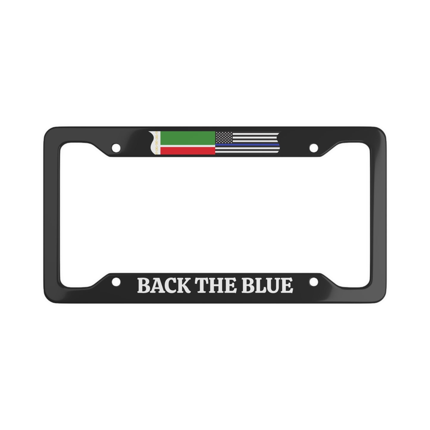 Chechen Back the Blue, US Law Enforcement Appreciation License Plate Frame