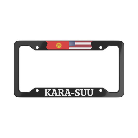 KARA-SUU Kyrgyzstan with flag License Plate Frame