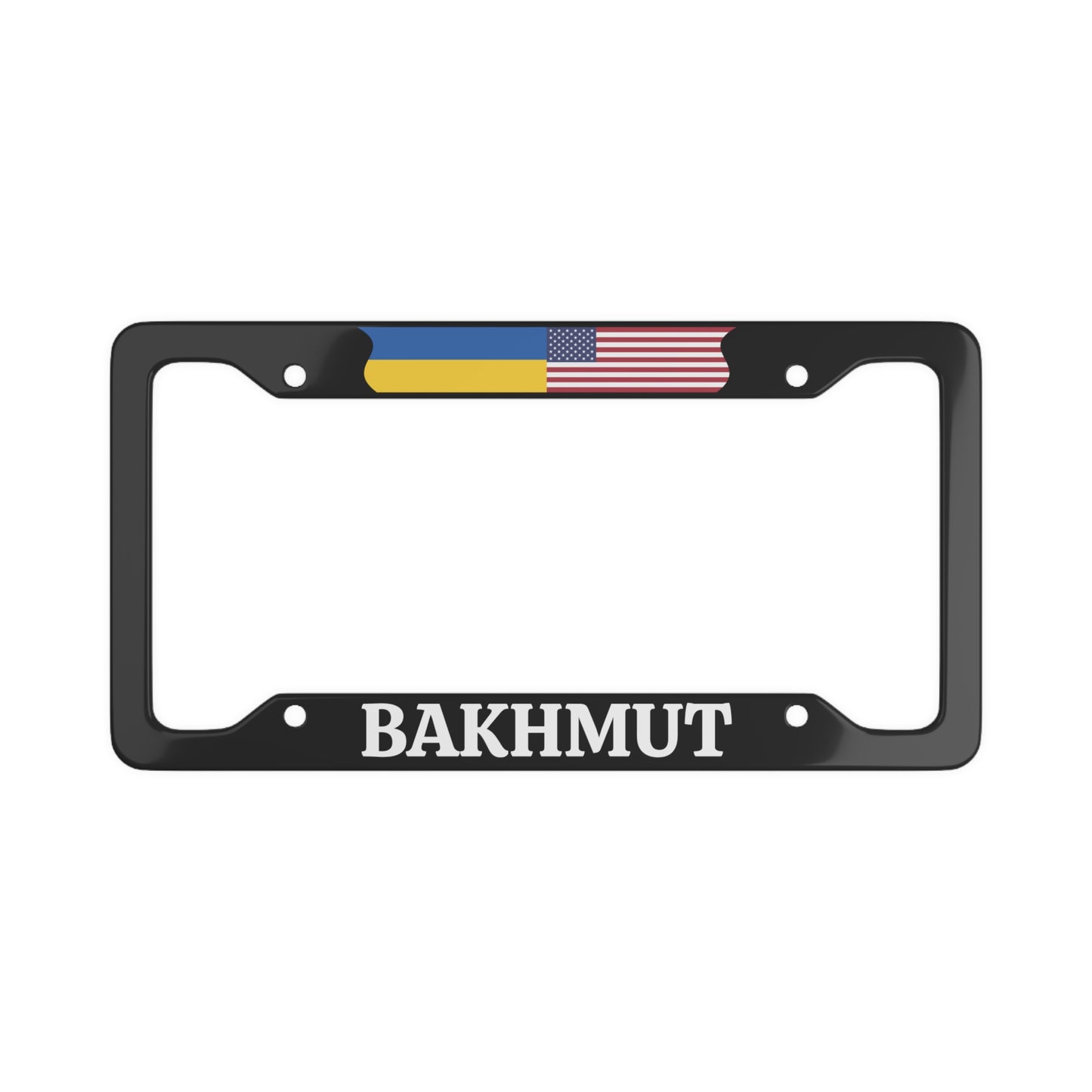 Bakhmut with flag License Plate Frame