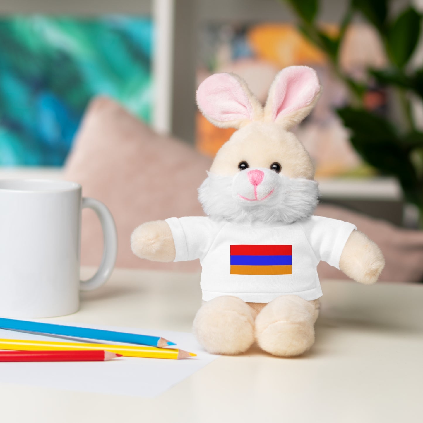 Armenia Flag Stuffed Animals with Tee