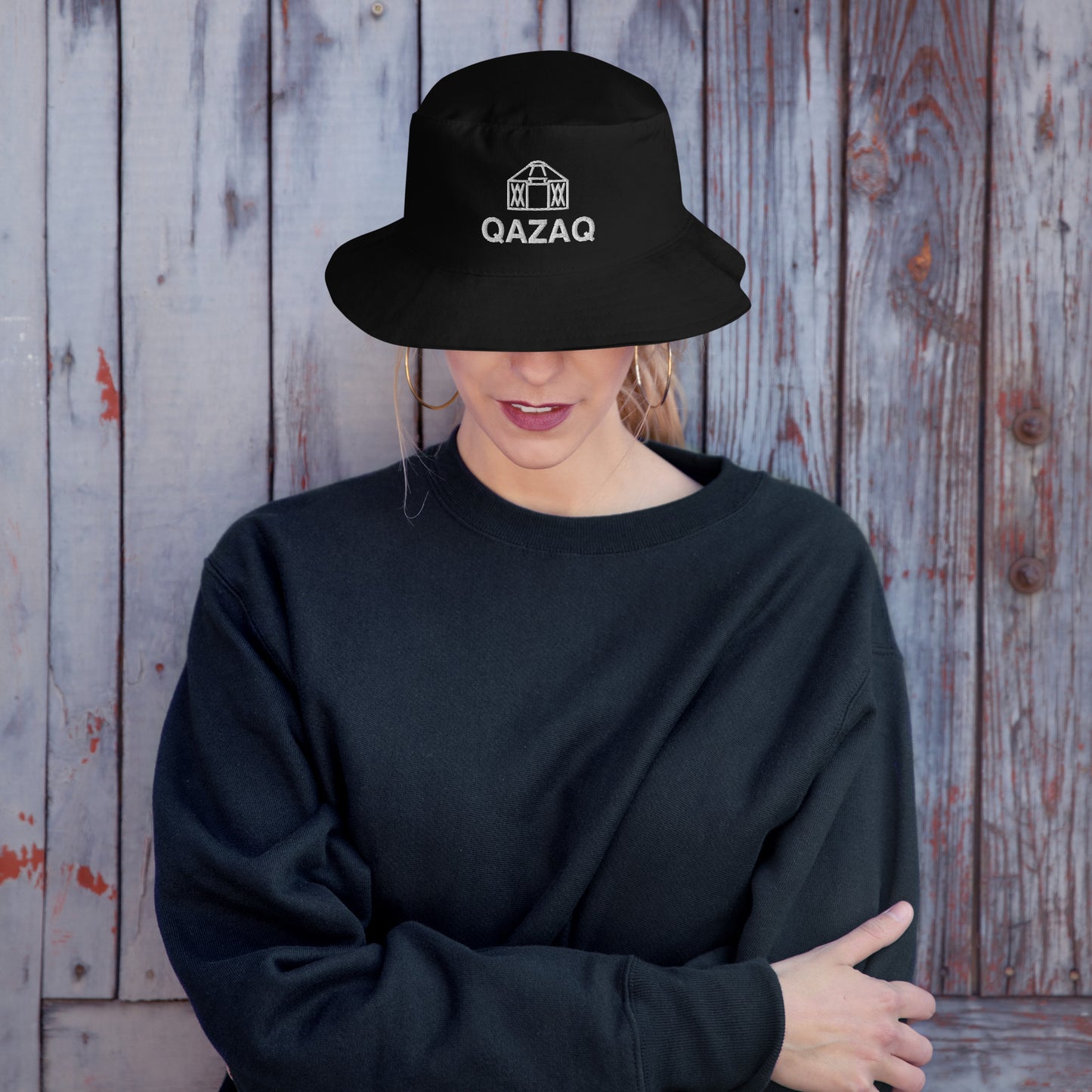 Qazaq Yurt Embroidery Bucket Hat