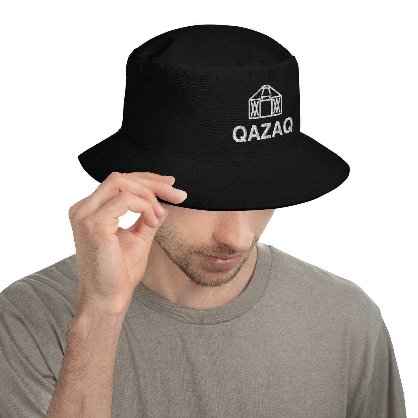 Qazaq Yurt Embroidery Bucket Hat