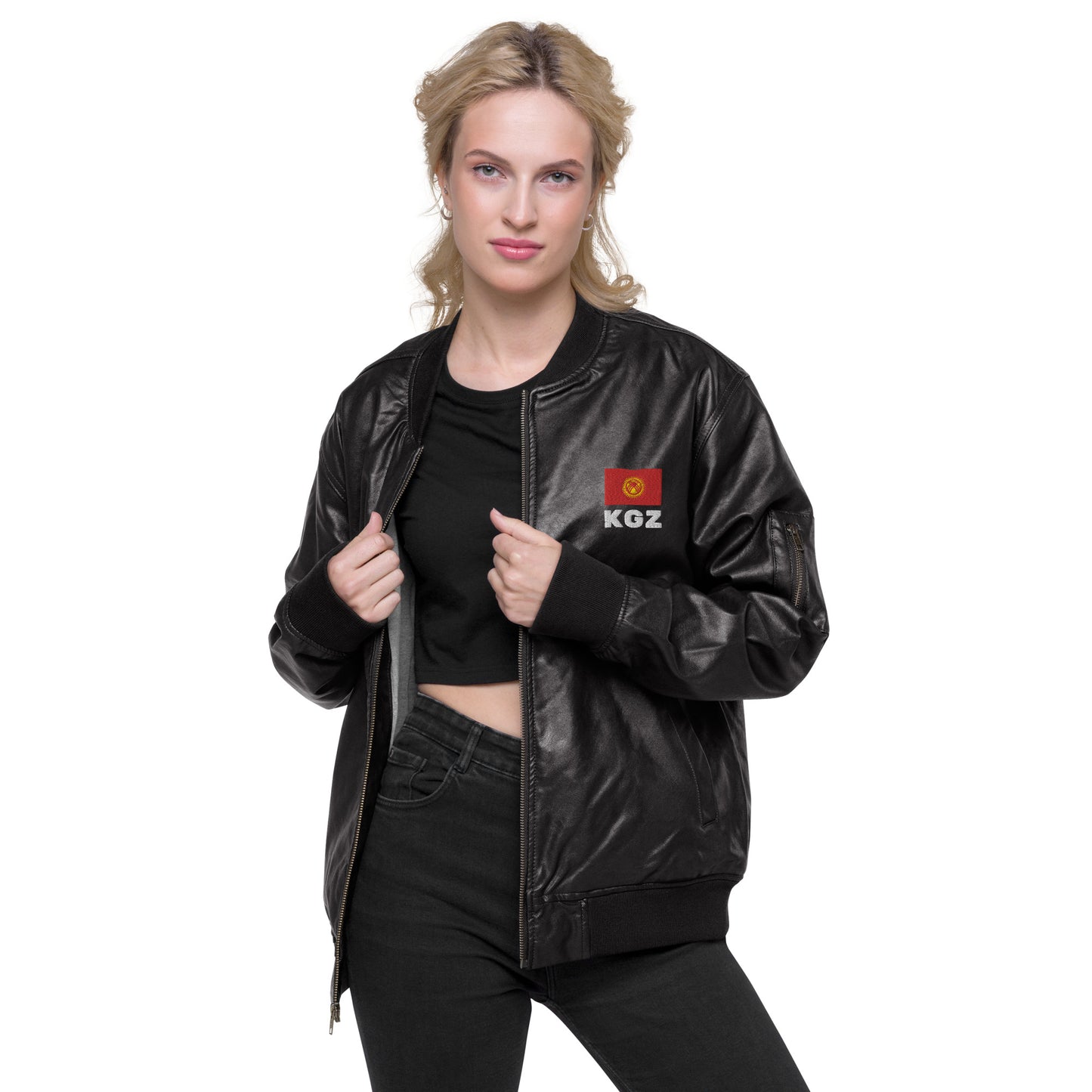 KGZ Leather Bomber Jacket