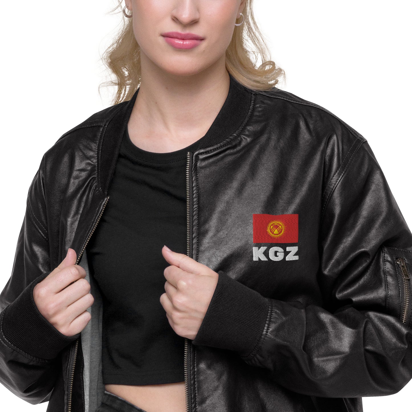 KGZ Leather Bomber Jacket