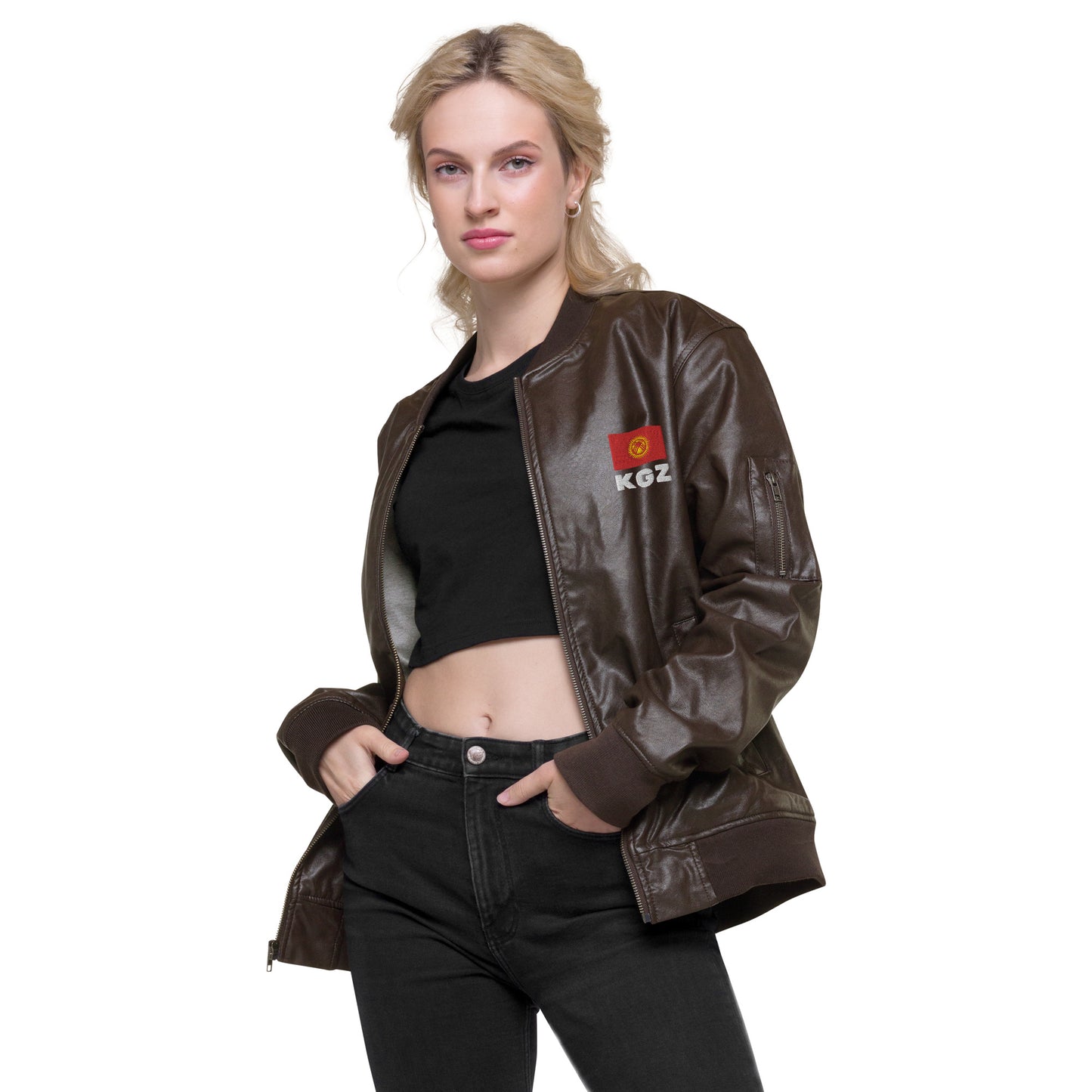 KGZ Leather Bomber Jacket