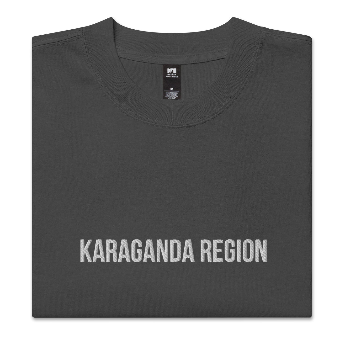 Karaganda Region KZ 09 Embroidered Oversized T-shirt