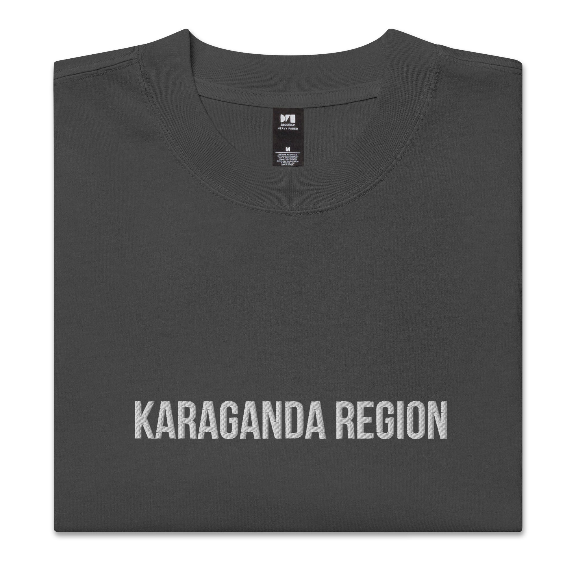 Karaganda Region KZ 09 Embroidered Oversized T-shirt