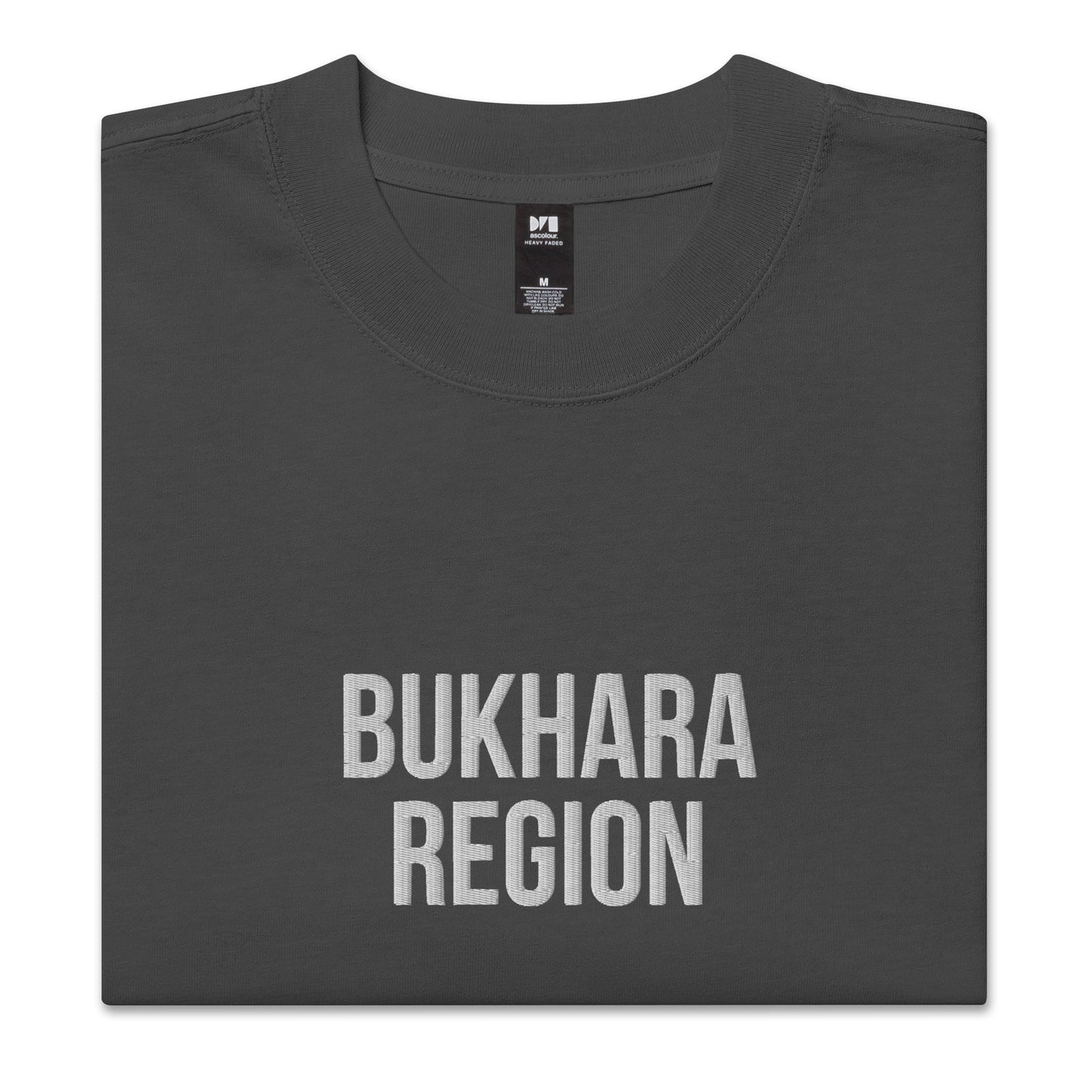 Bukhara Region UZB Embroidered Oversized faded t-shirt