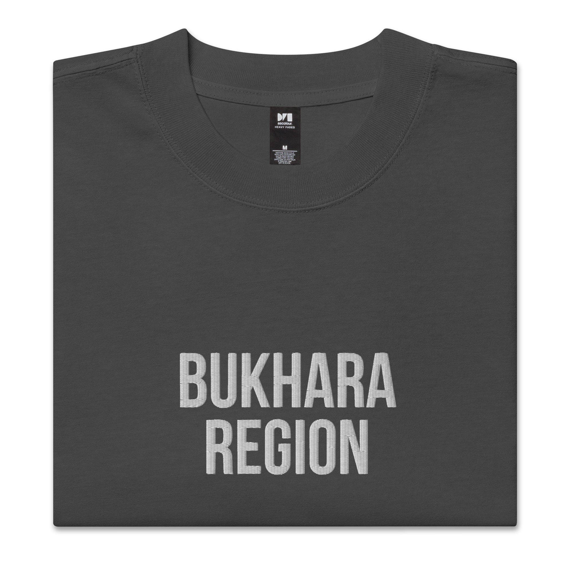 Bukhara Region UZB Embroidered Oversized faded t-shirt