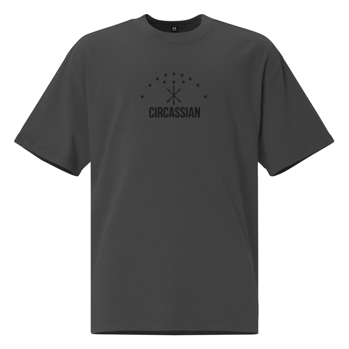 Circassian Embroidered Oversized faded t-shirt
