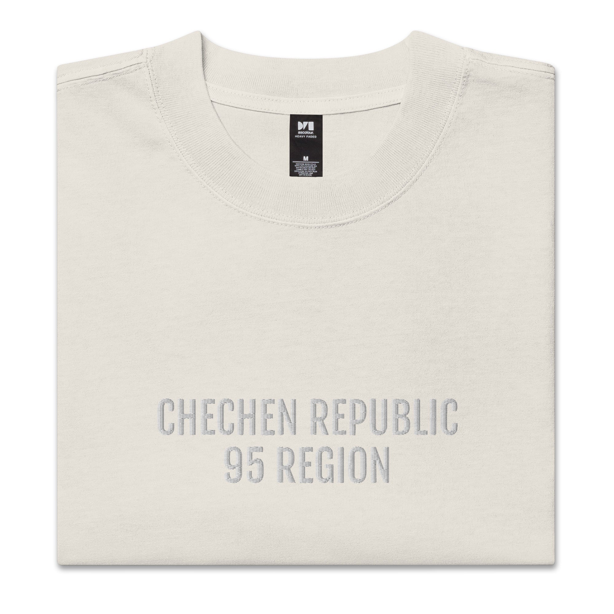 CHECHEN REPUBLIC REGION 95 REGION Oversized faded t-shirt EMB