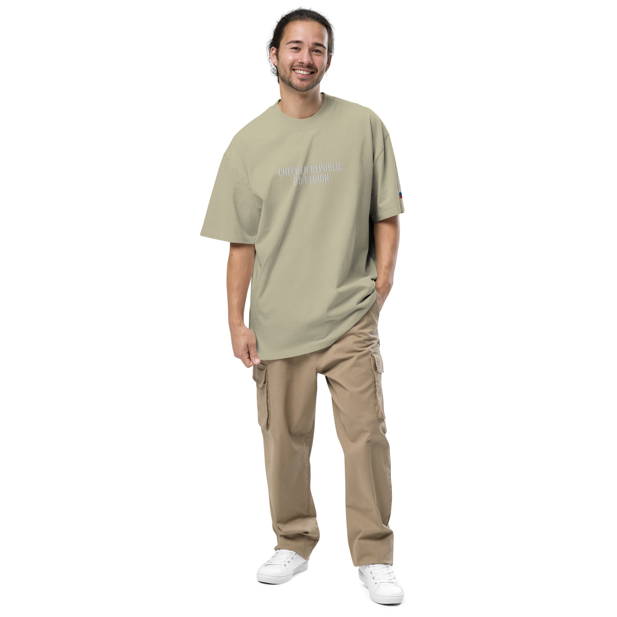CHECHEN REPUBLIC REGION 95 REGION Oversized faded t-shirt EMB