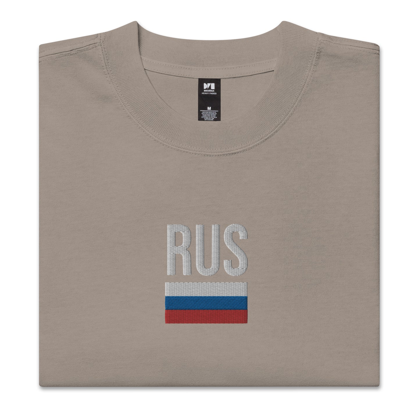 Russia Embroidered Oversized T-shirt