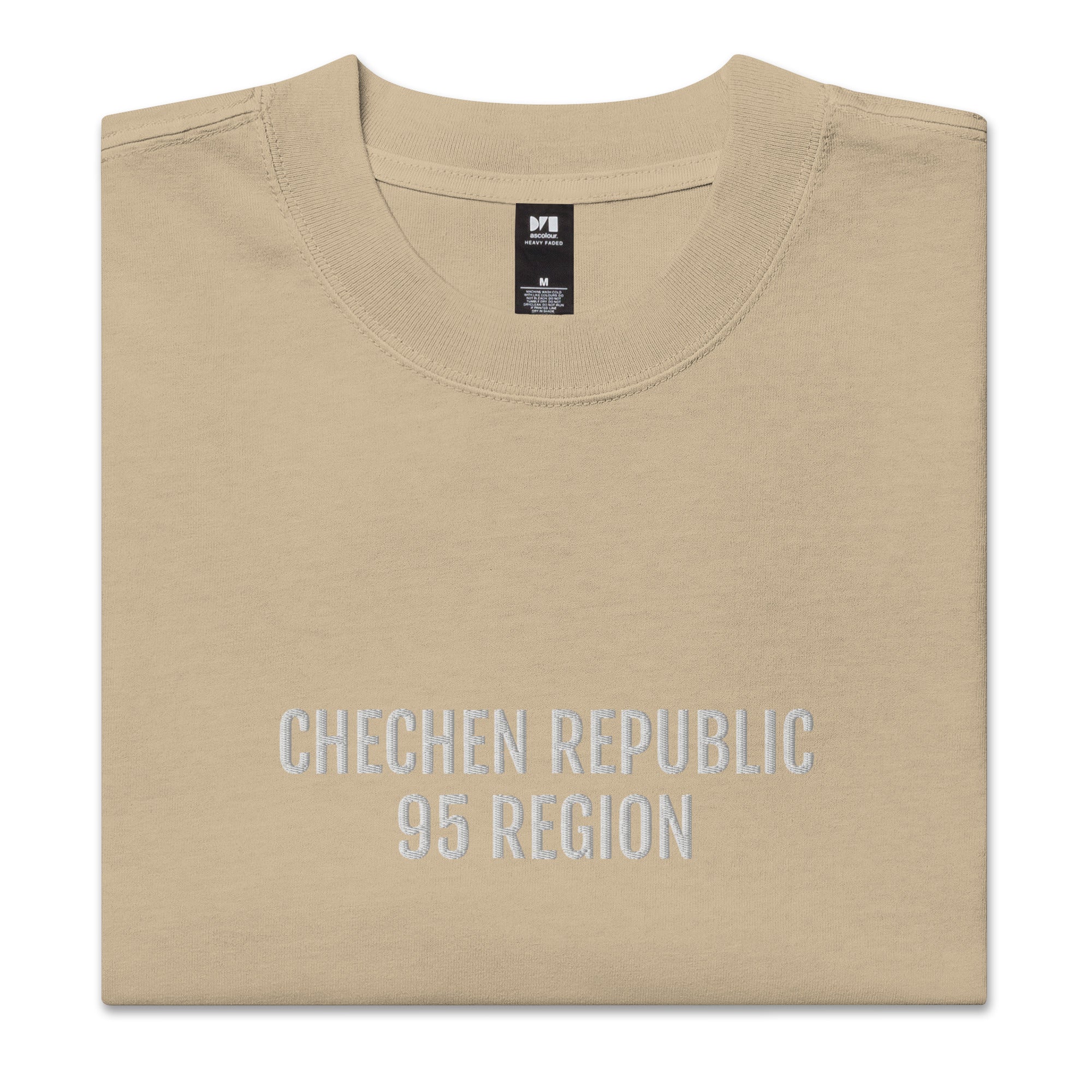 CHECHEN REPUBLIC REGION 95 REGION Oversized faded t-shirt EMB