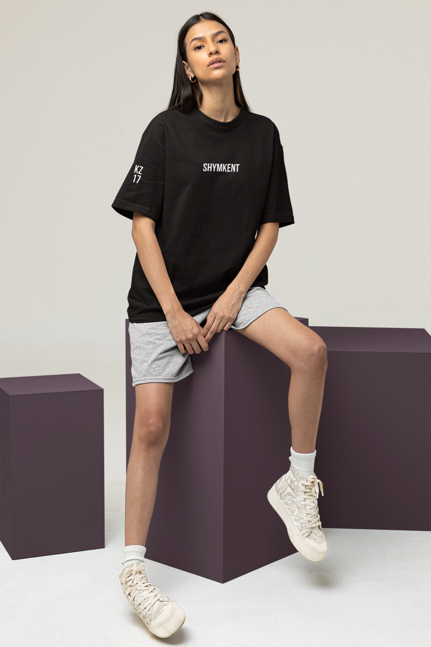 Shymkent KZ 17 New Embroidered Oversized T-shirt