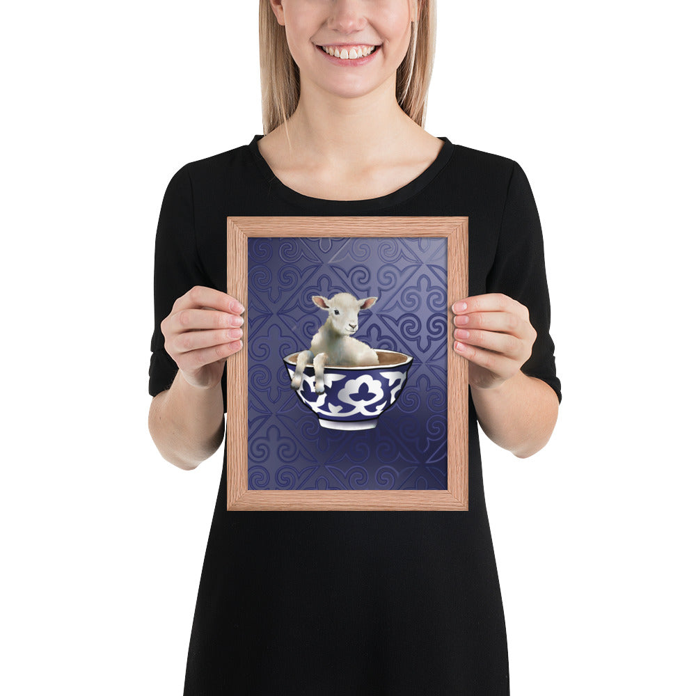 Sheep Framed photo paper poster