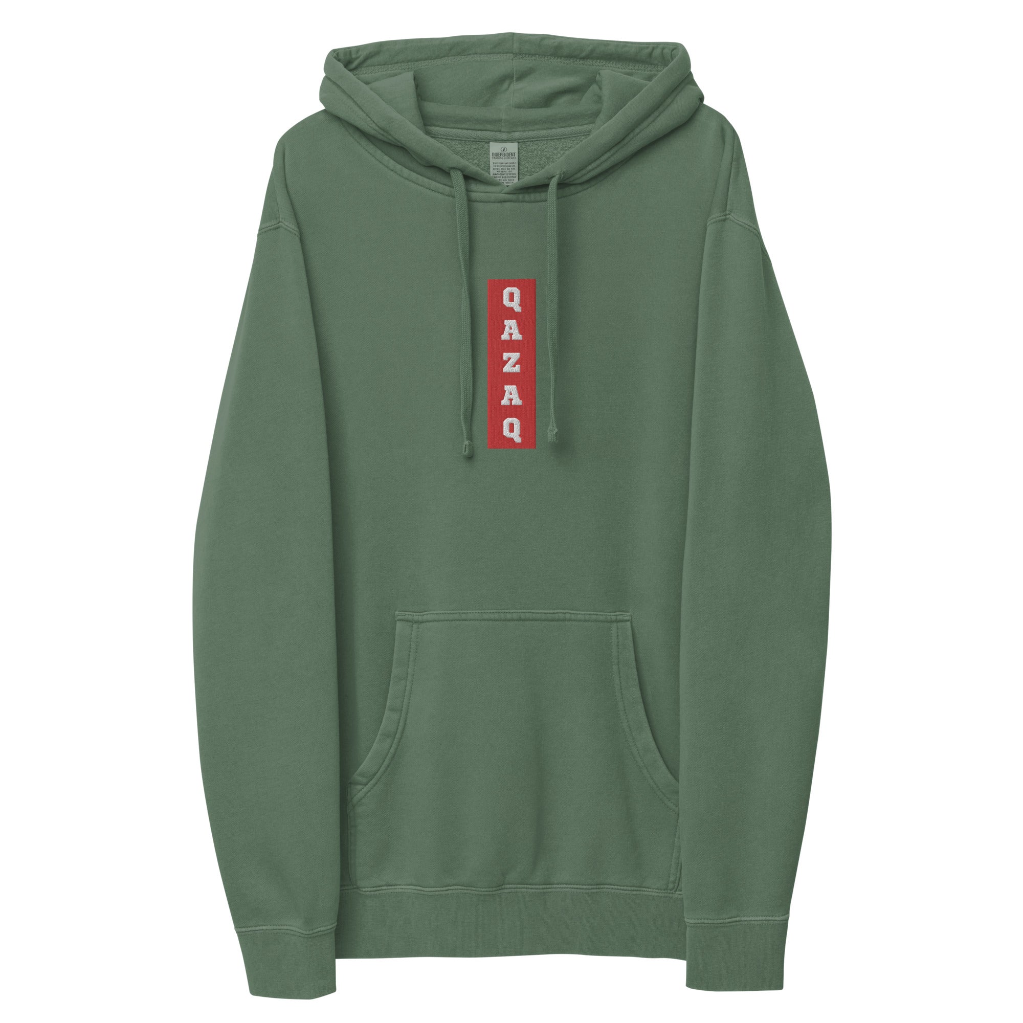 Qazaq EMB Premium Unisex pigment-dyed hoodie