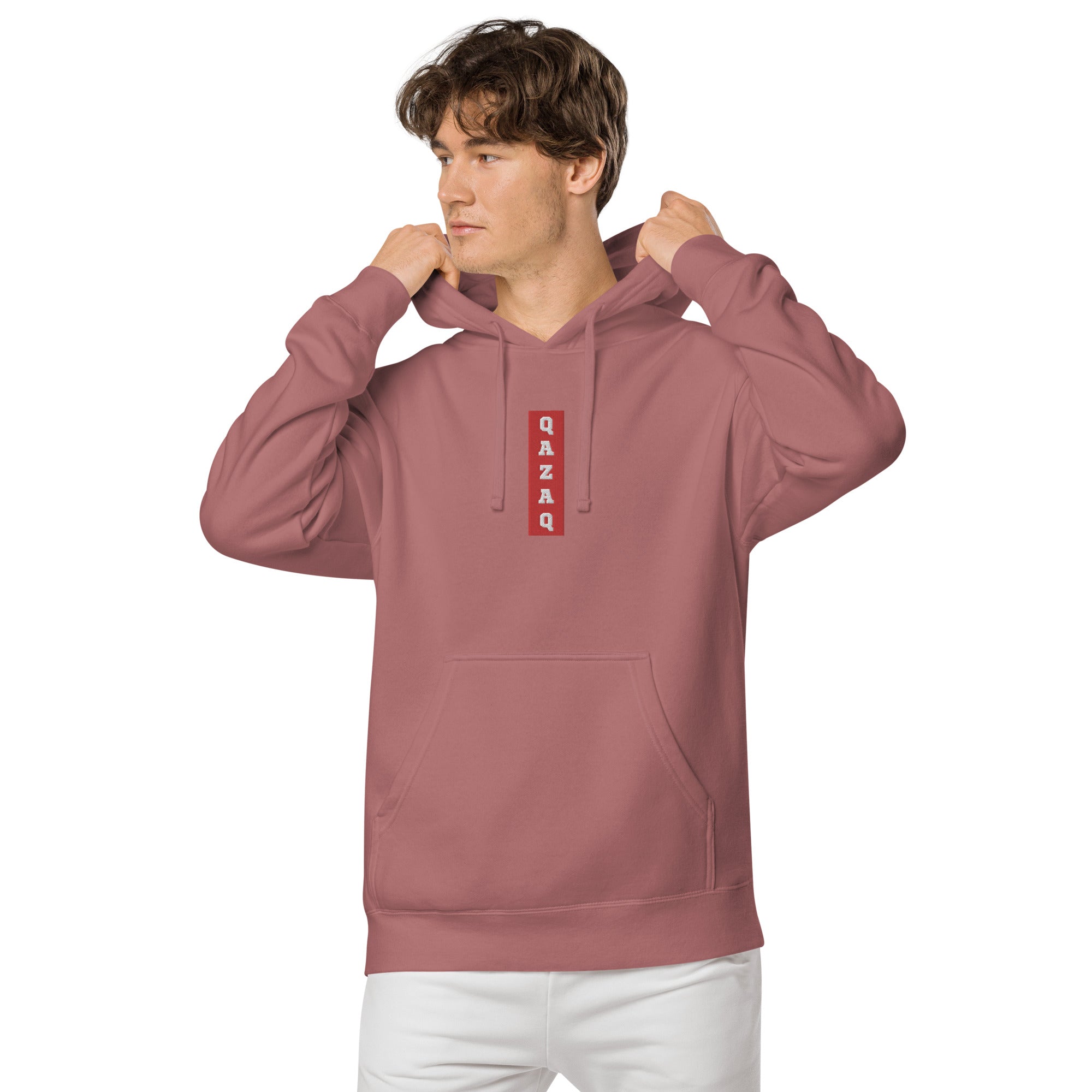 Qazaq EMB Premium Unisex pigment-dyed hoodie