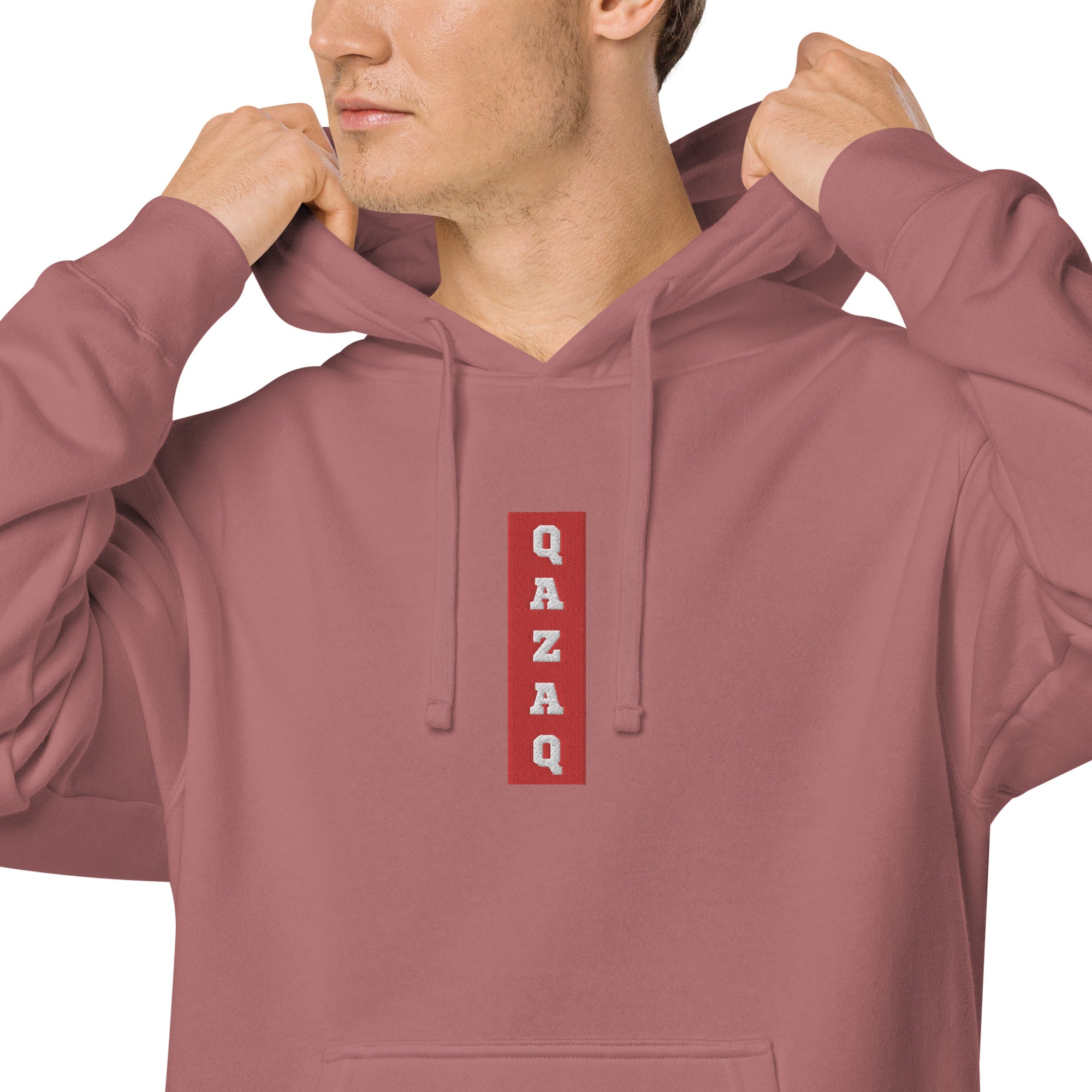 Qazaq EMB Premium Unisex pigment-dyed hoodie