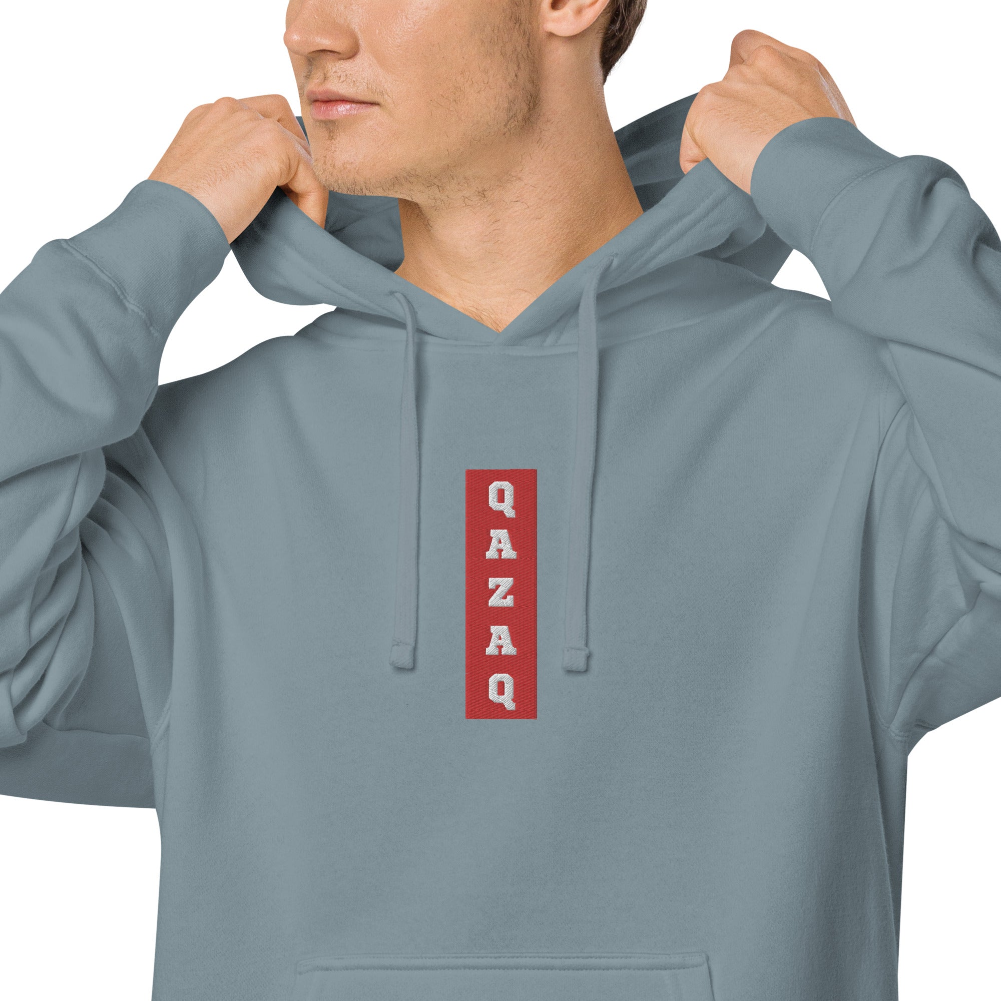 Qazaq EMB Premium Unisex pigment-dyed hoodie