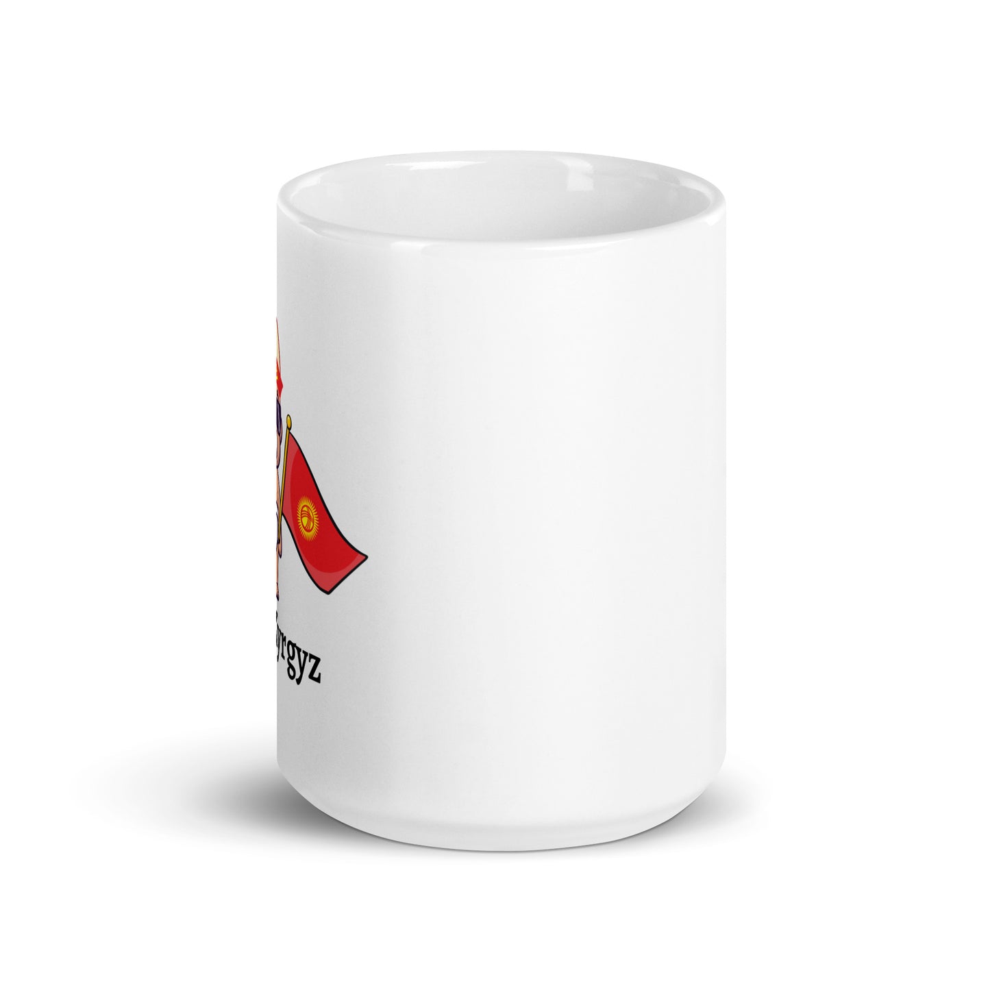 White glossy mug