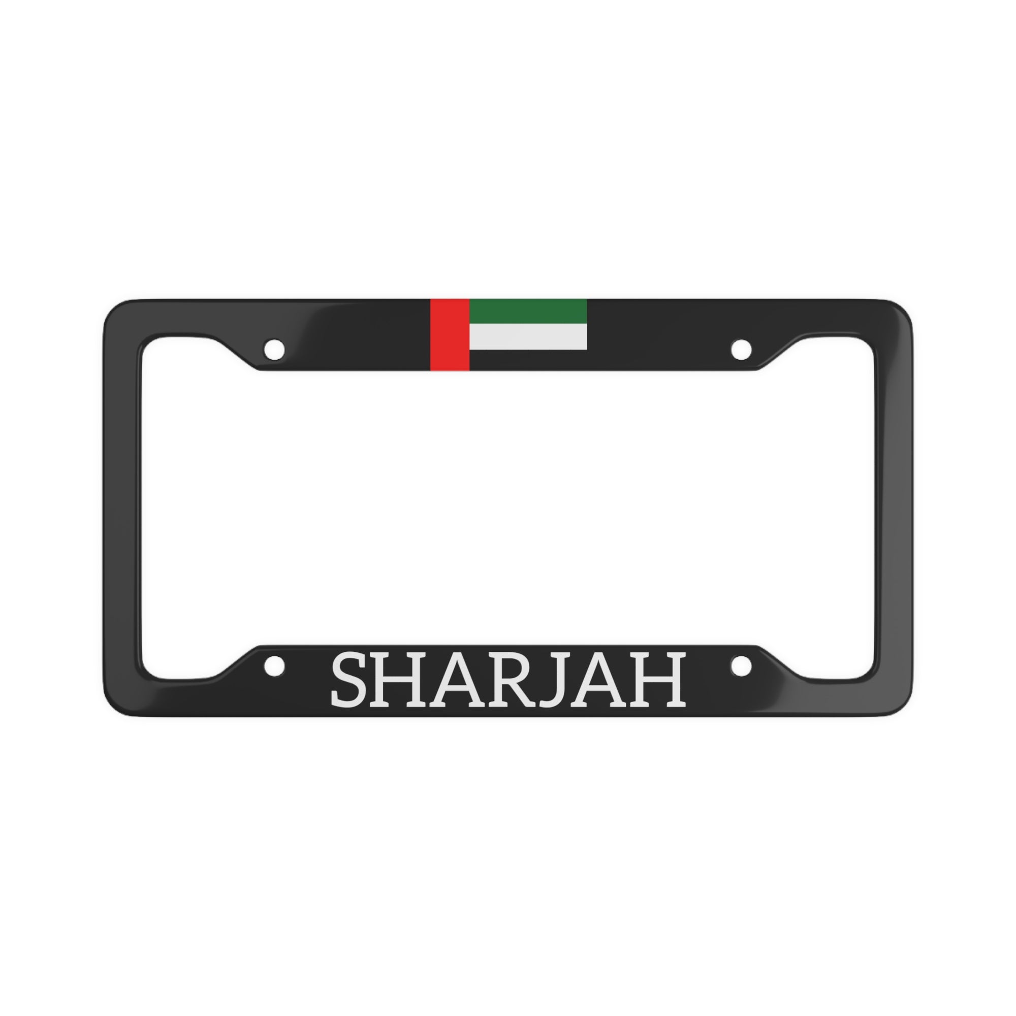 SHARJAH with flag License Plate Frame