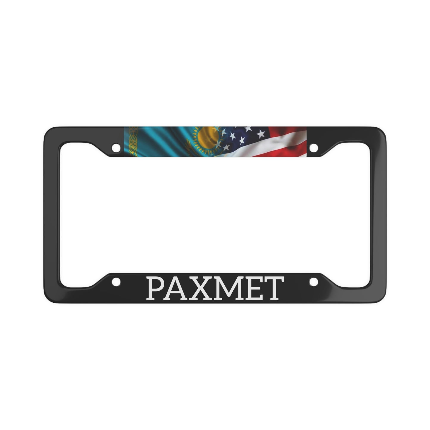 PAXMET with flag License Plate Frame