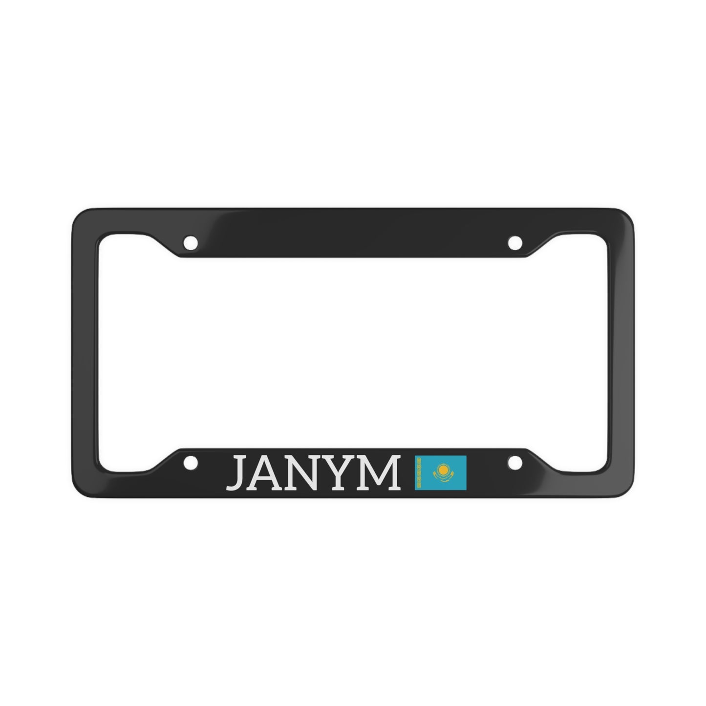 JANYM with flag License Plate Frame