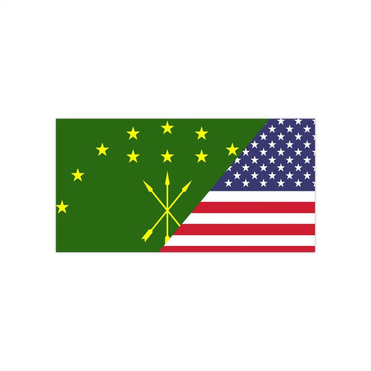Adygea American Flag Bumper Sticker - Cultics