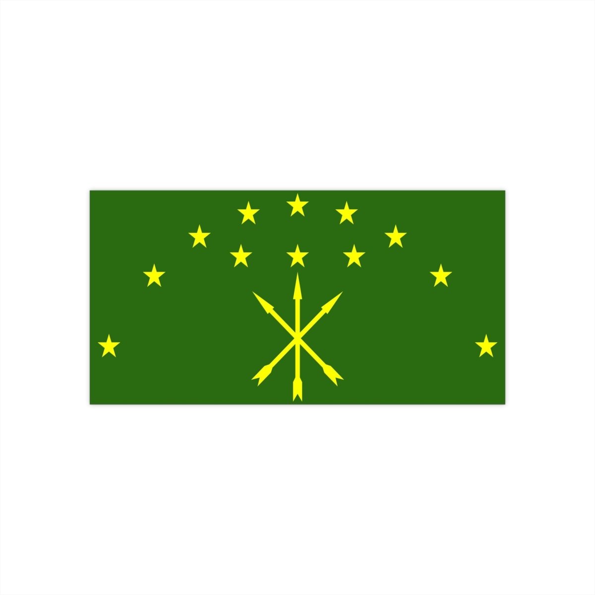 Adygea Flag Bumper Sticker - Cultics