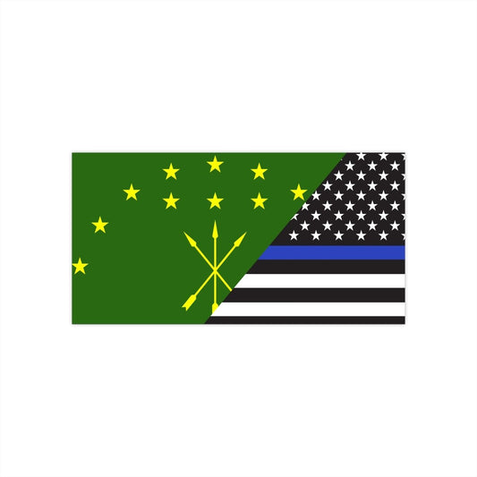 Adygea Law Enforcement Appreciation Flag Bumper Sticker - Cultics
