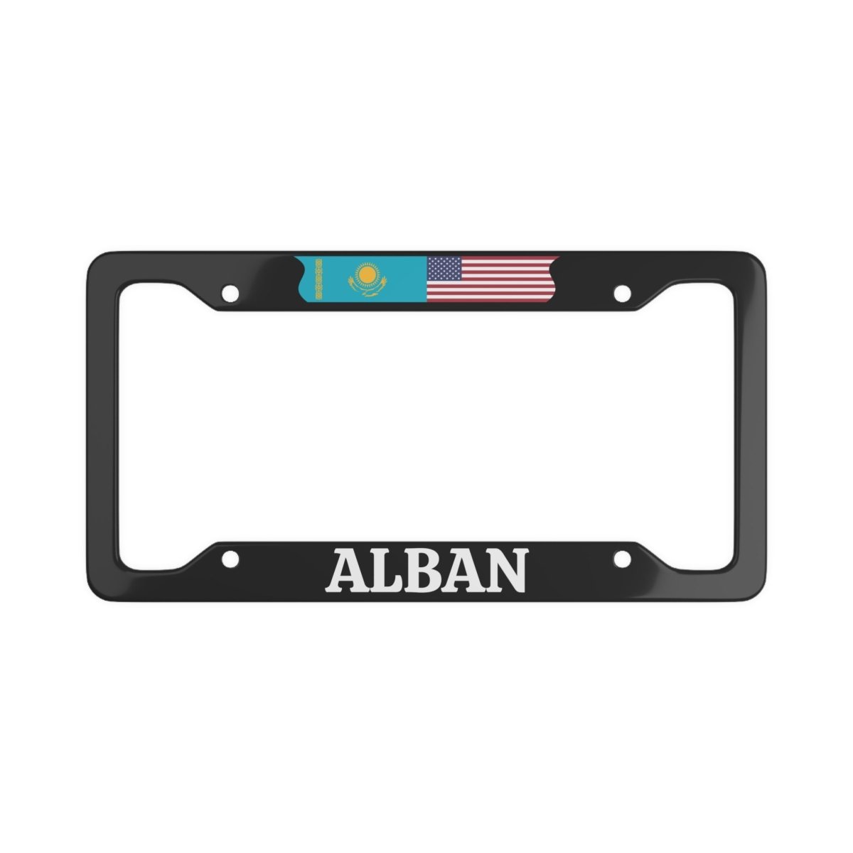 ALBAN with flag License Plate Frame - Cultics