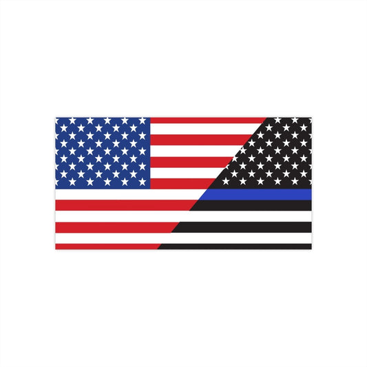 Americans Support US Police Flag Bumper Stickers - Cultics